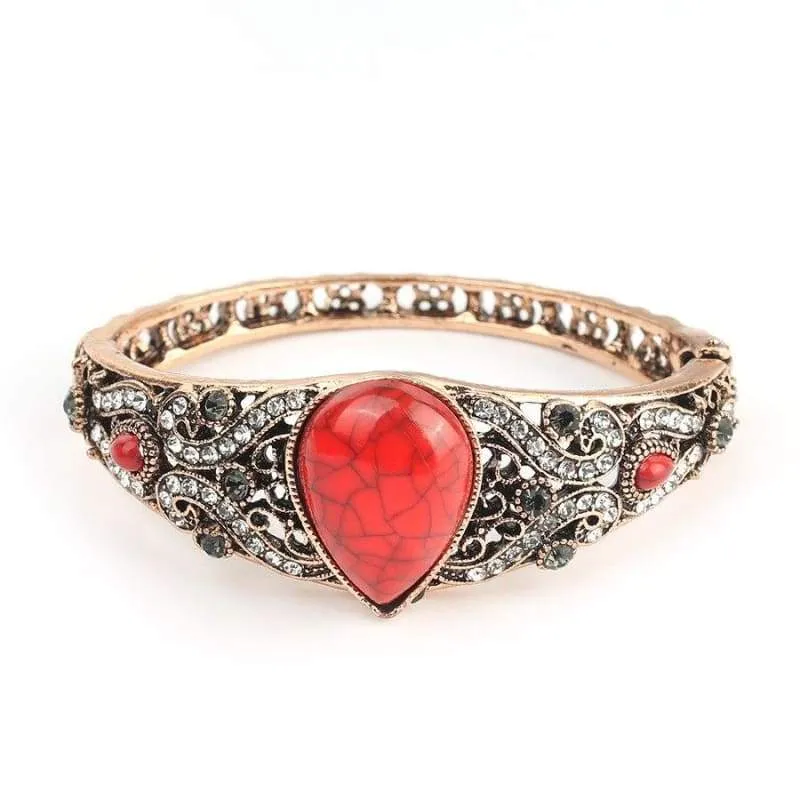 Bracelet Vintage Love perle rouge