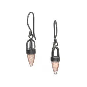 Brilliant Sunstone Buoy Earrings