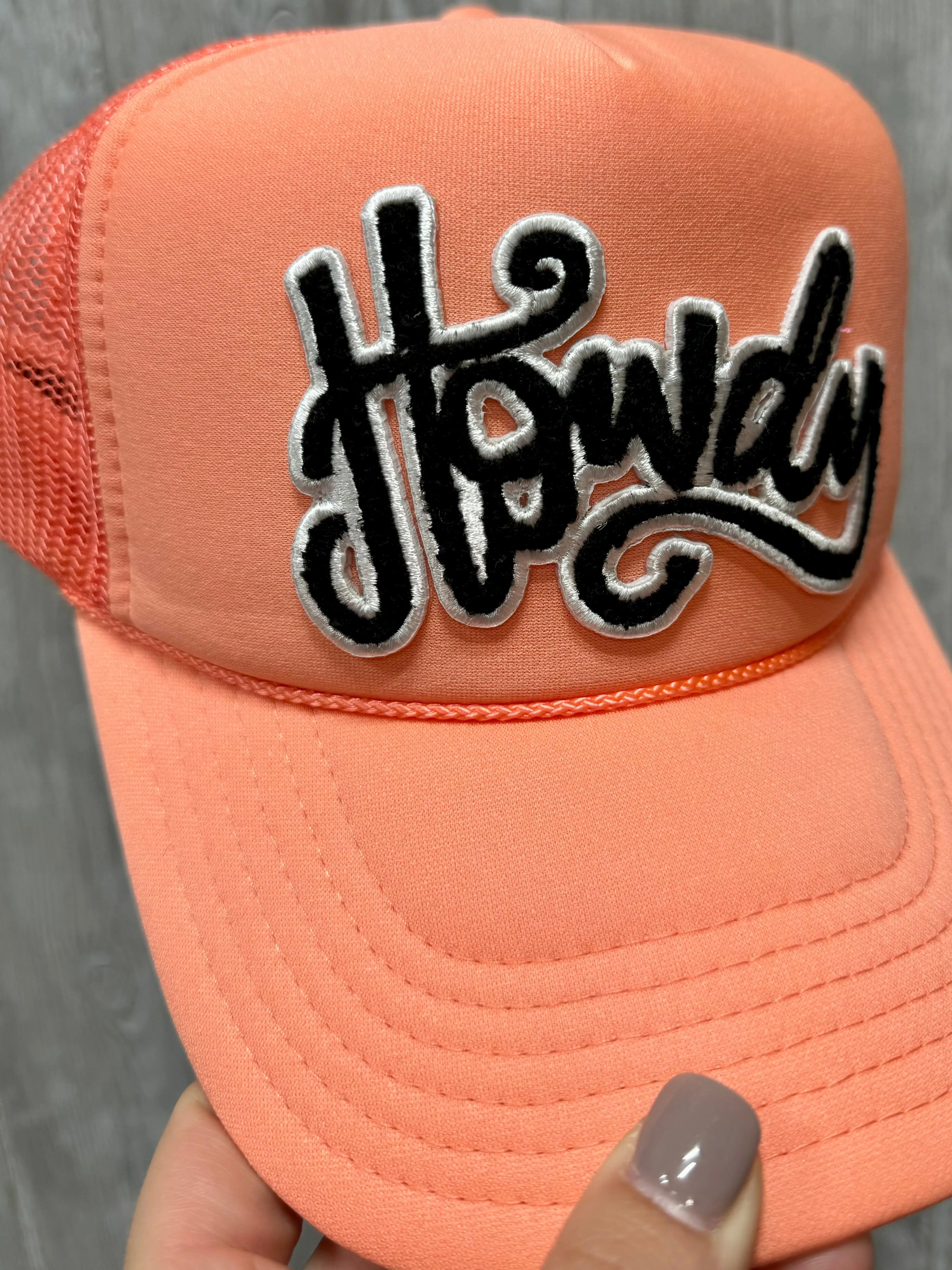 (COLLECTIVE) Howdy Chenille Foam Trucker Cap