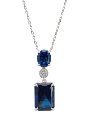 Constance Pendant Necklace Silver Tanzanite