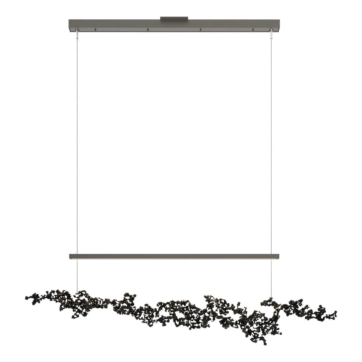 Coral 56 in. LED Linear Pendant Light Dark Smoke finish