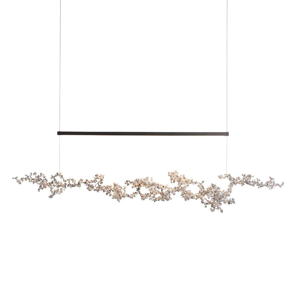 Coral 56 in. LED Linear Pendant Light Dark Smoke finish