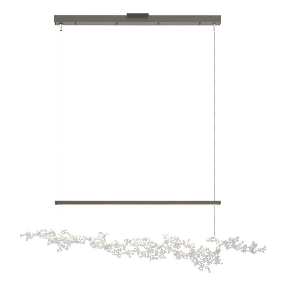 Coral 56 in. LED Linear Pendant Light Dark Smoke finish