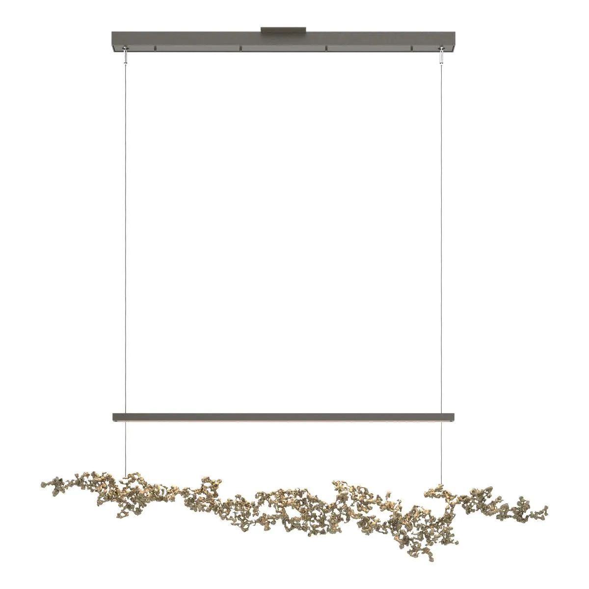 Coral 56 in. LED Linear Pendant Light Dark Smoke finish