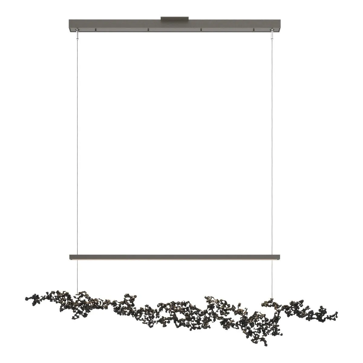 Coral 56 in. LED Linear Pendant Light Dark Smoke finish