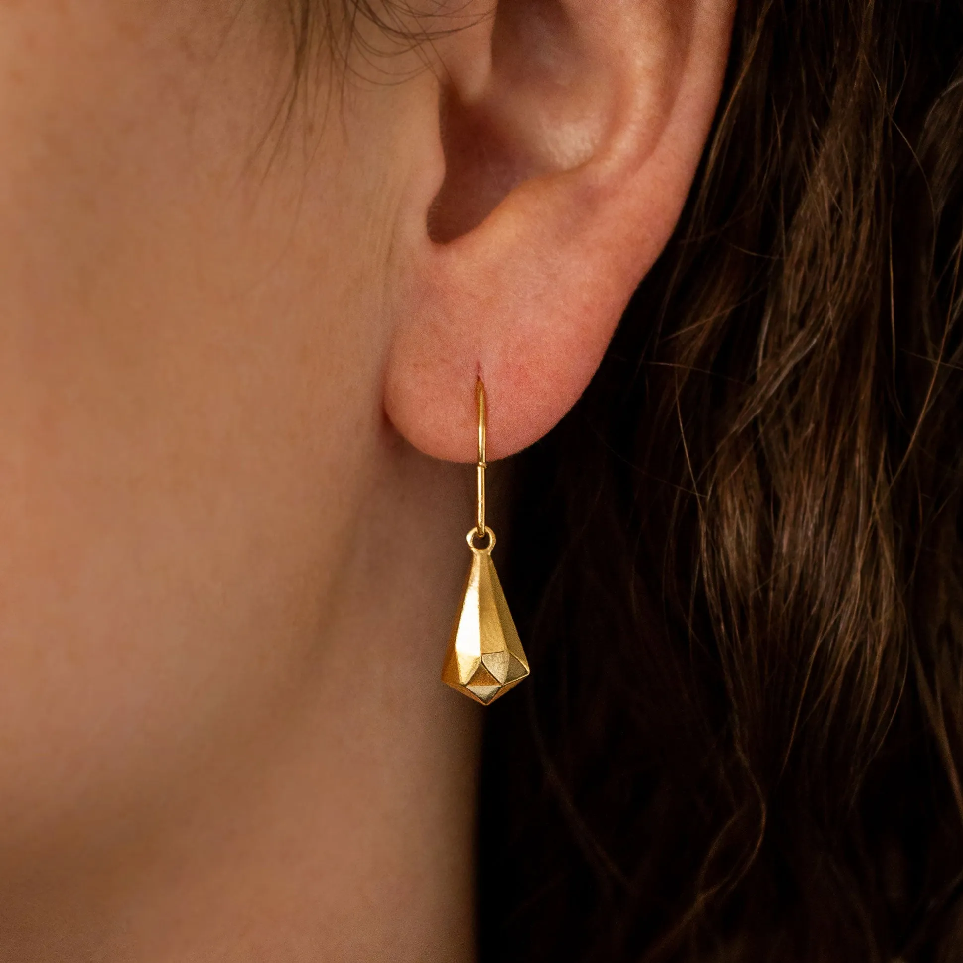 Crystal Fragment Vermeil Earrings