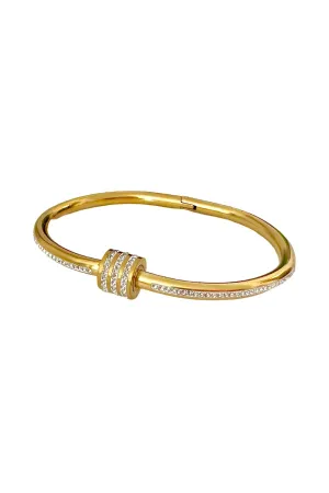 Crystal Gold Screw Bracelet