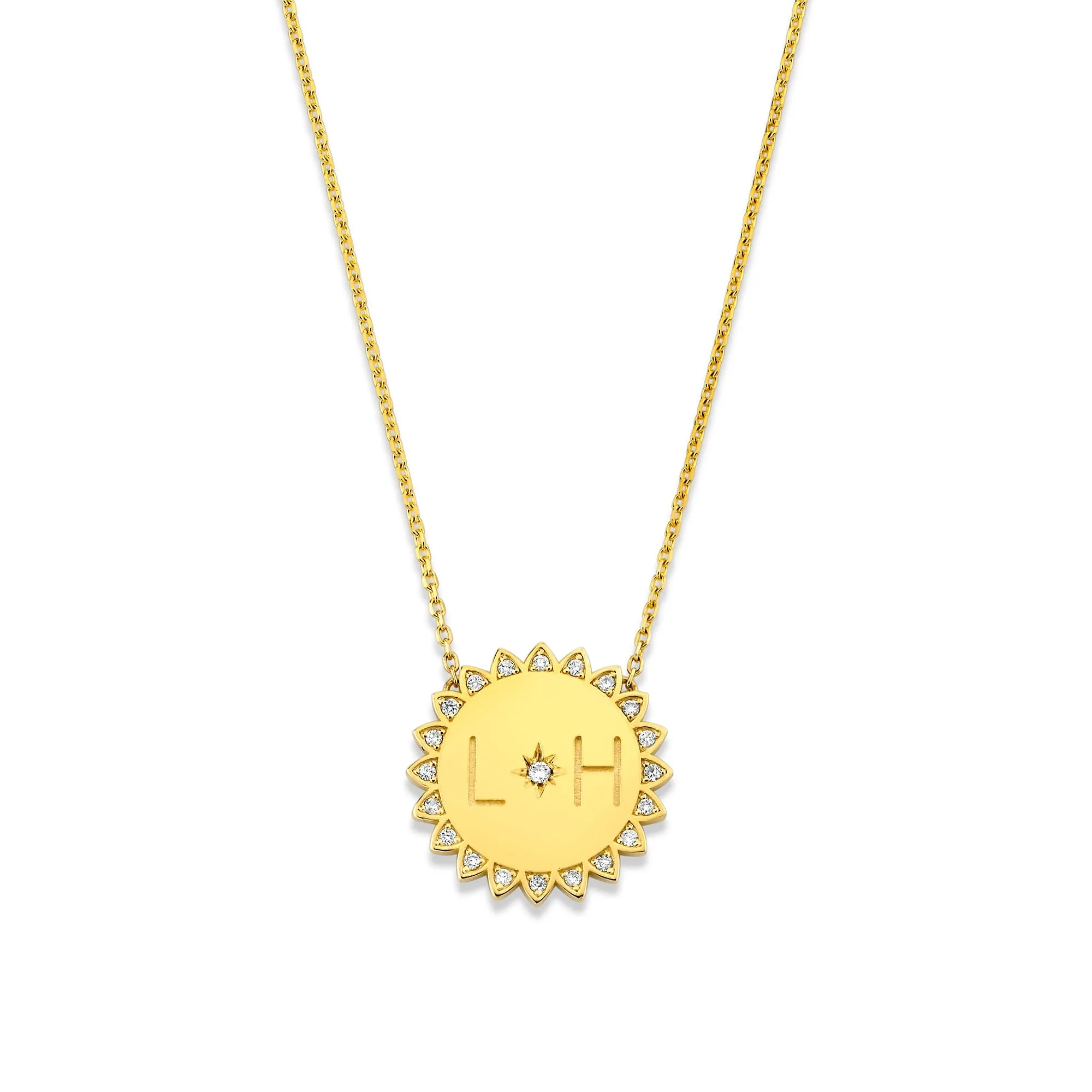 Custom Initials Classic "You Are My Sunshine" Necklace