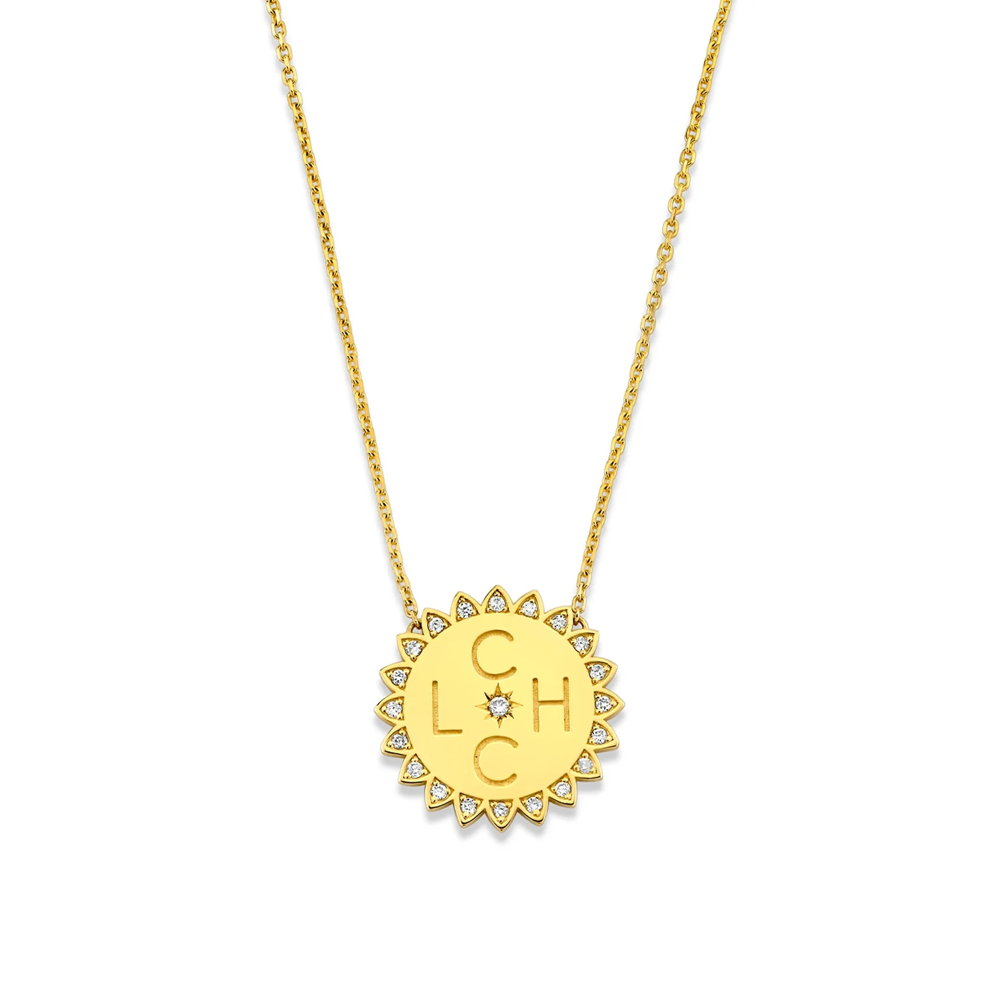 Custom Initials Classic "You Are My Sunshine" Necklace