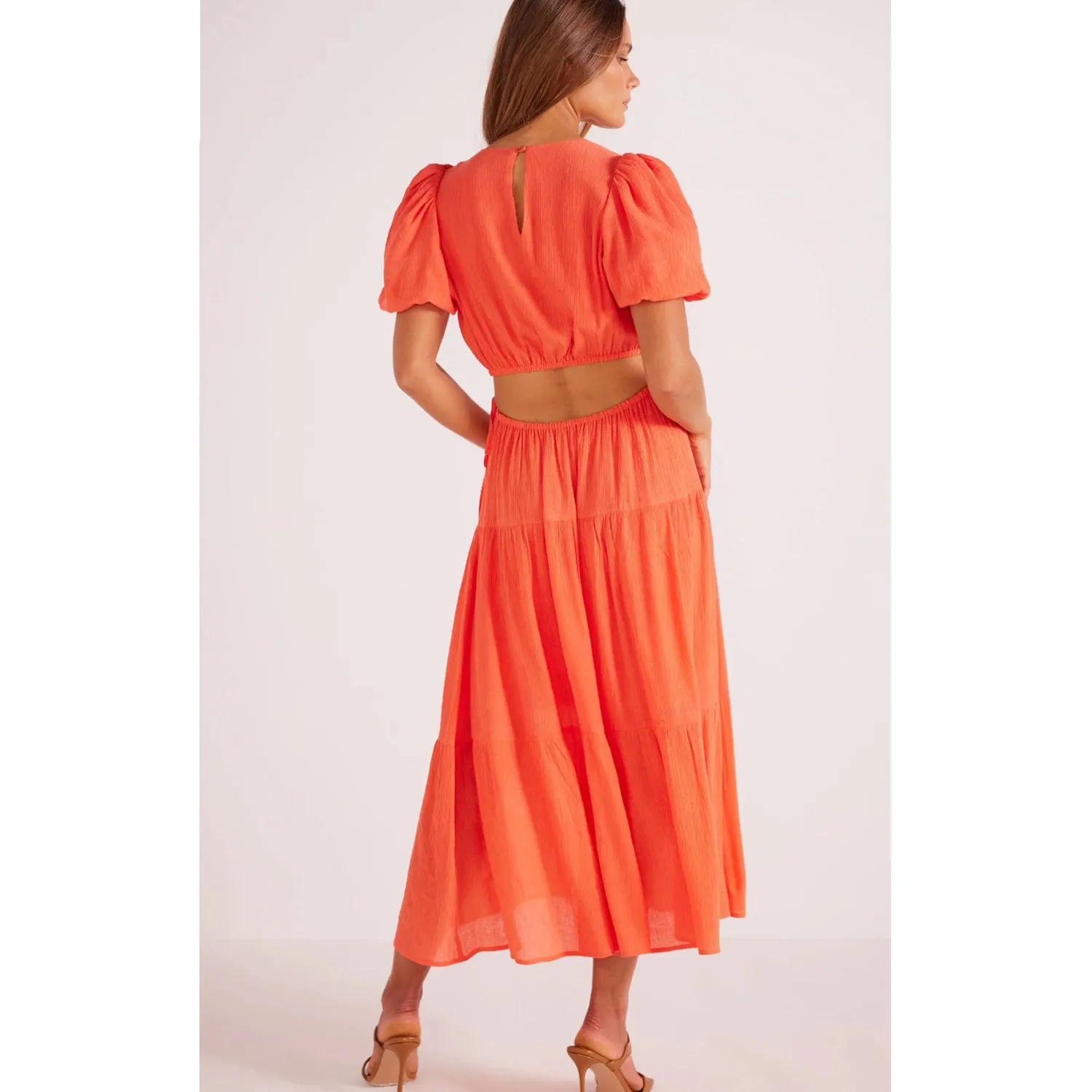 Dress Kelela Cut Out Midi - Coral