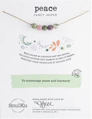 Fancy Jasper Intention Necklace for Peace