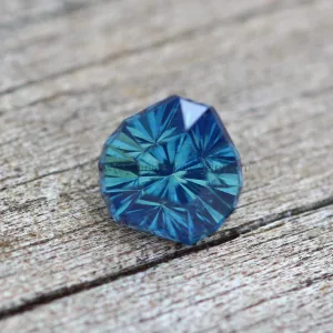 Fantasy Cut Teal Sapphire - Heart Cut Sapphire - 0.95 carats 5.5x5.2mm