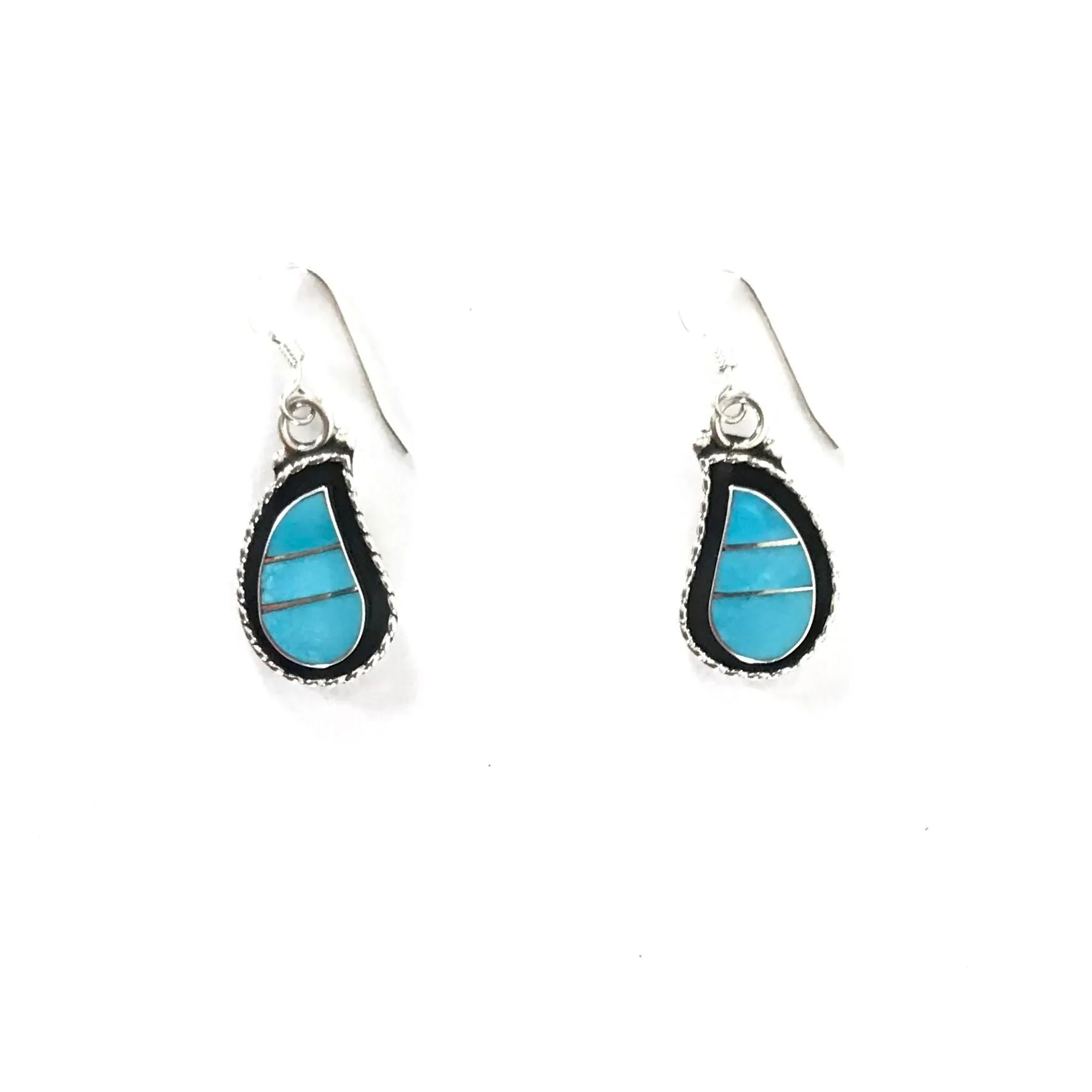 Faye Lowsayatee Turquoise Inlay Teardrop Necklace Set