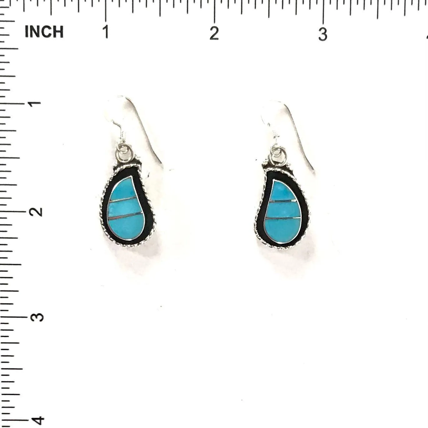 Faye Lowsayatee Turquoise Inlay Teardrop Necklace Set