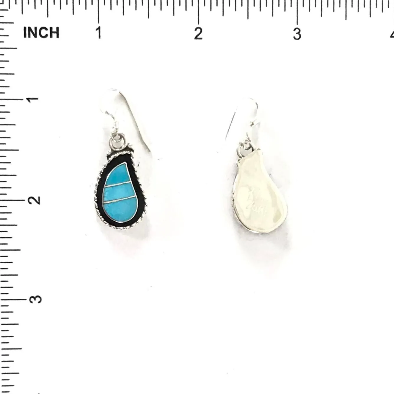 Faye Lowsayatee Turquoise Inlay Teardrop Necklace Set