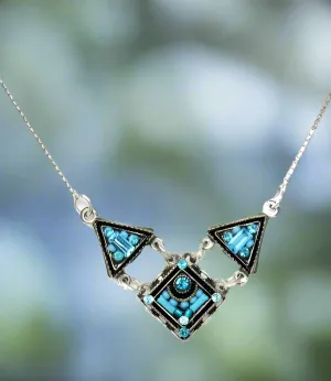 Firefly Jewelry Architectural V Necklace- Turquoise