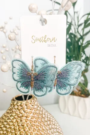 Flutter By Lace Earrings - Blue