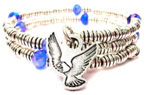 Flying Eagle Curly Coil Wrap Style Bangle Bracelet