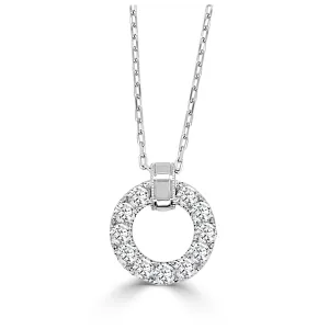 Frederic Sage 14K White Gold Diamond Open Nebula Pendant Necklace