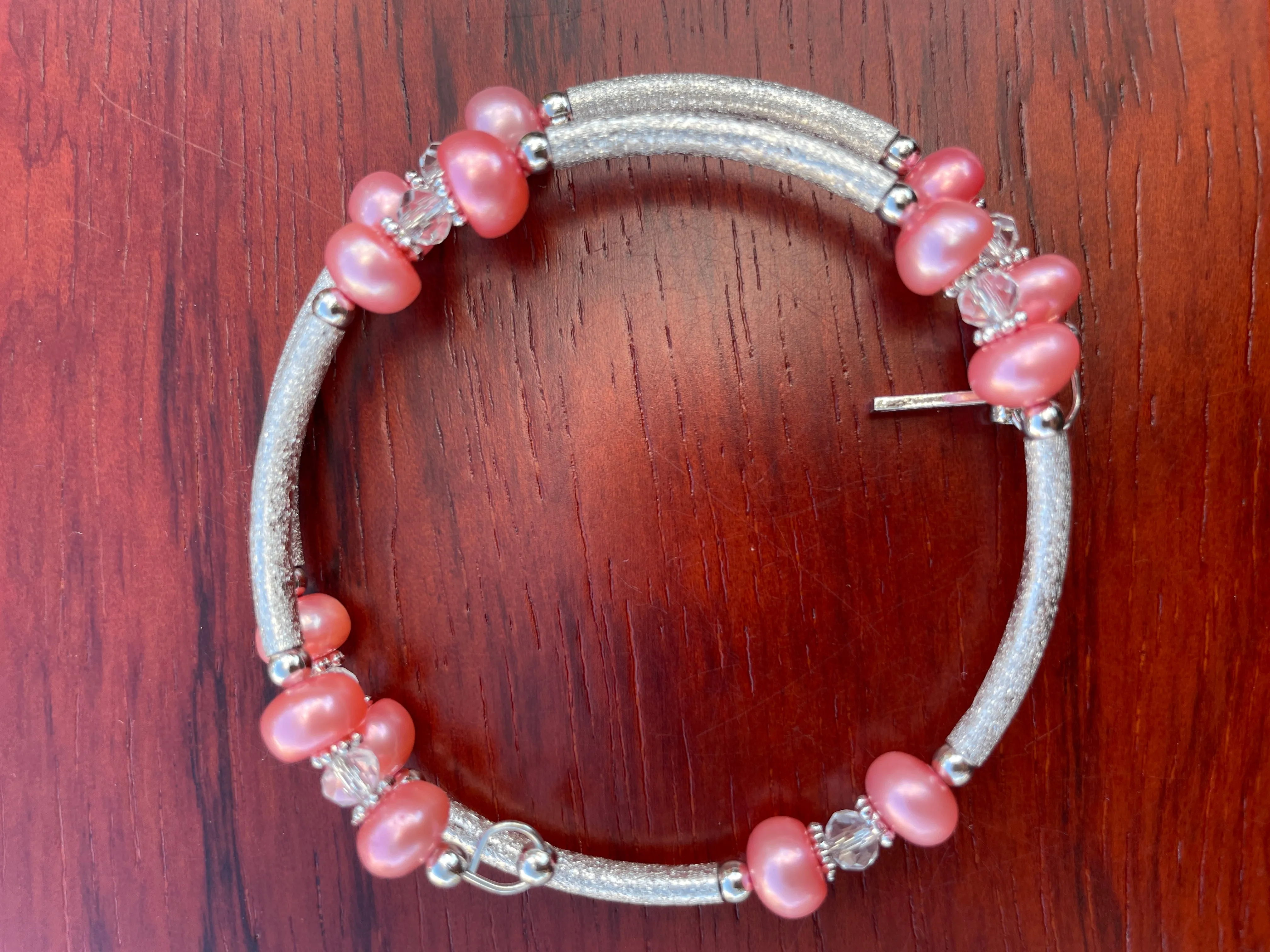 FRESH WATER PEARL CORAL BRACELET WRAP