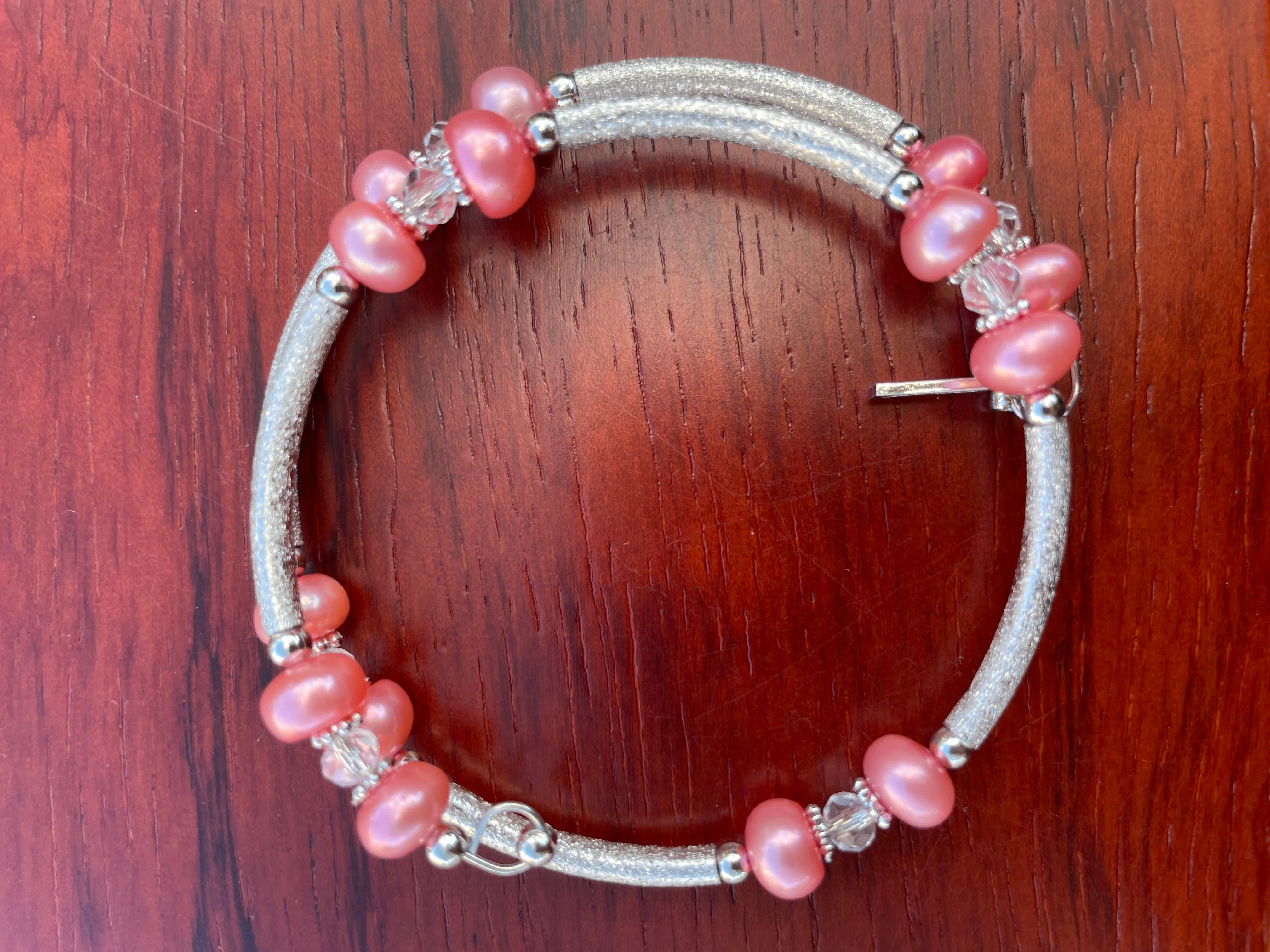 FRESH WATER PEARL CORAL BRACELET WRAP