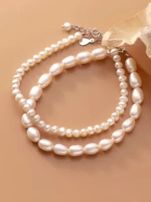 Freshwater Pearl Bracelet,  .925 Sterling Silver Cultured Pearl Bracelets