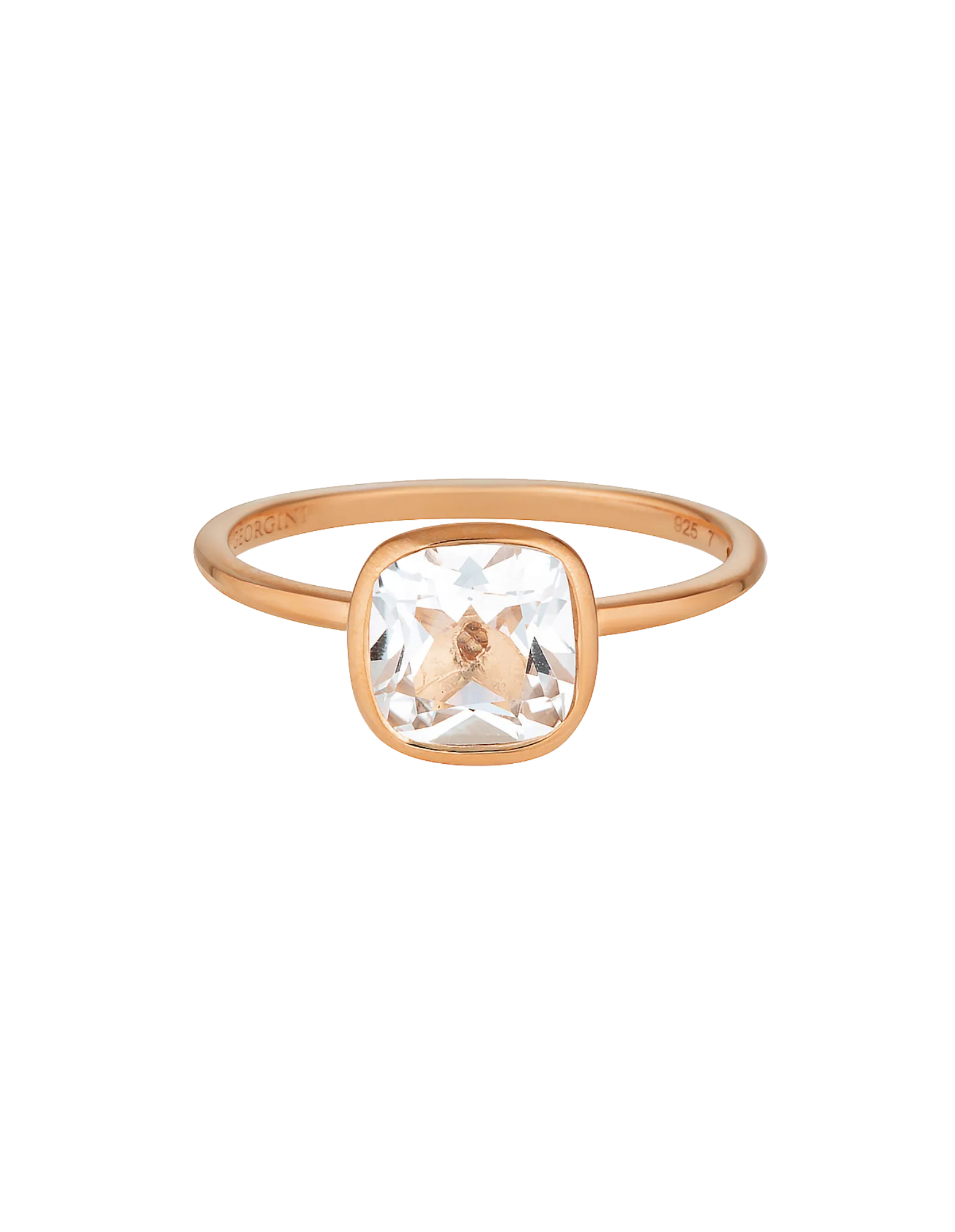 Georgini Doros Ring w/ White Topaz - Rose Gold