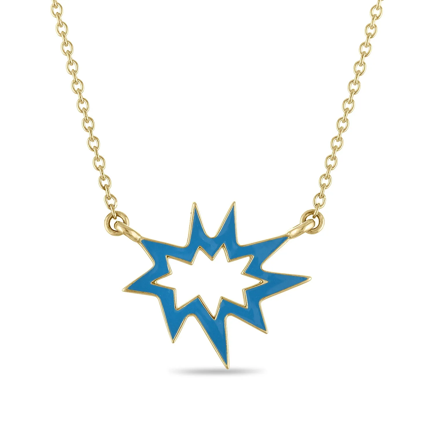 Gold Midi Nova KAPOW! Enamel Necklace