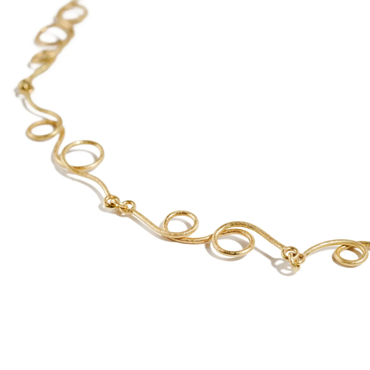 Gold Scribble Necklace