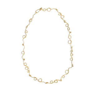 Gold Scribble Necklace