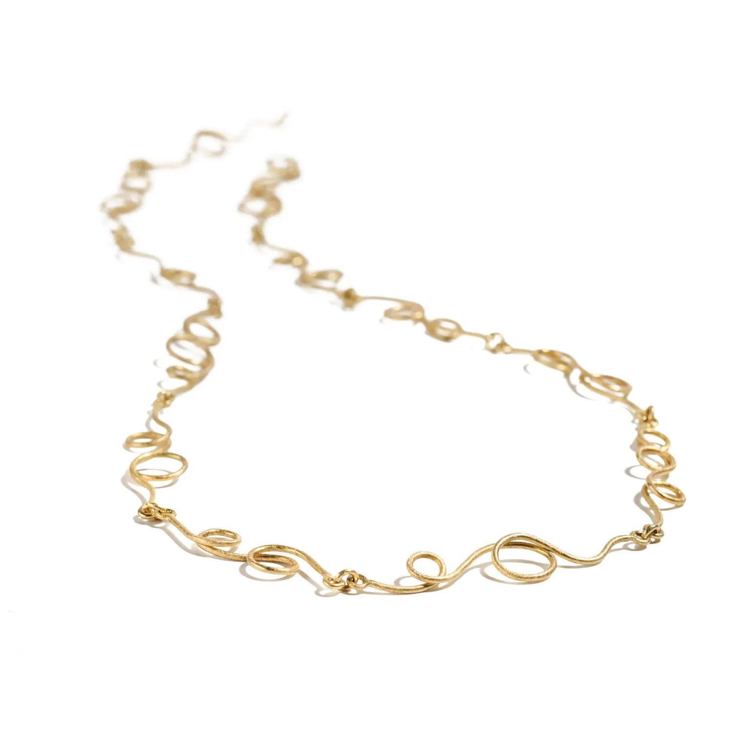 Gold Scribble Necklace