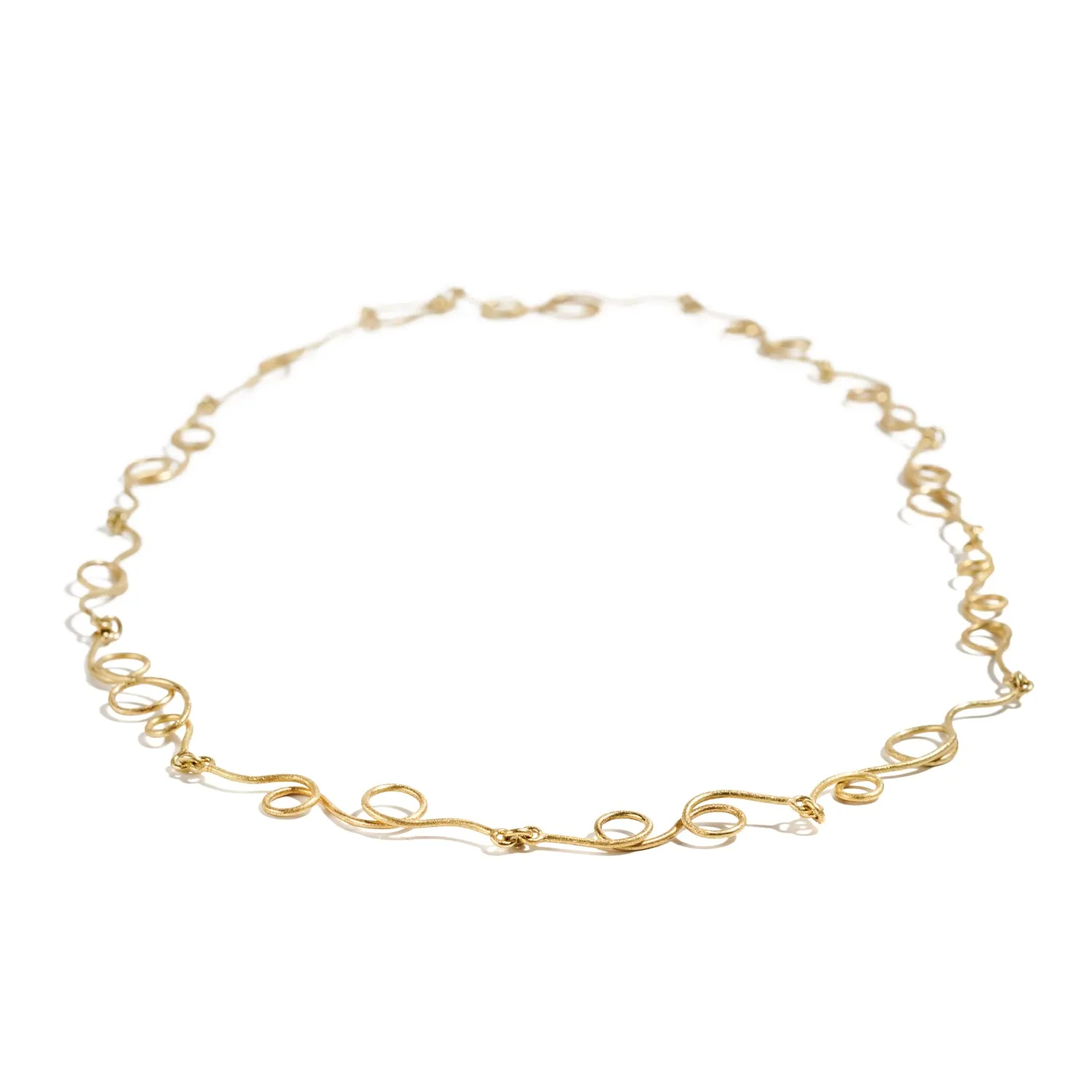 Gold Scribble Necklace