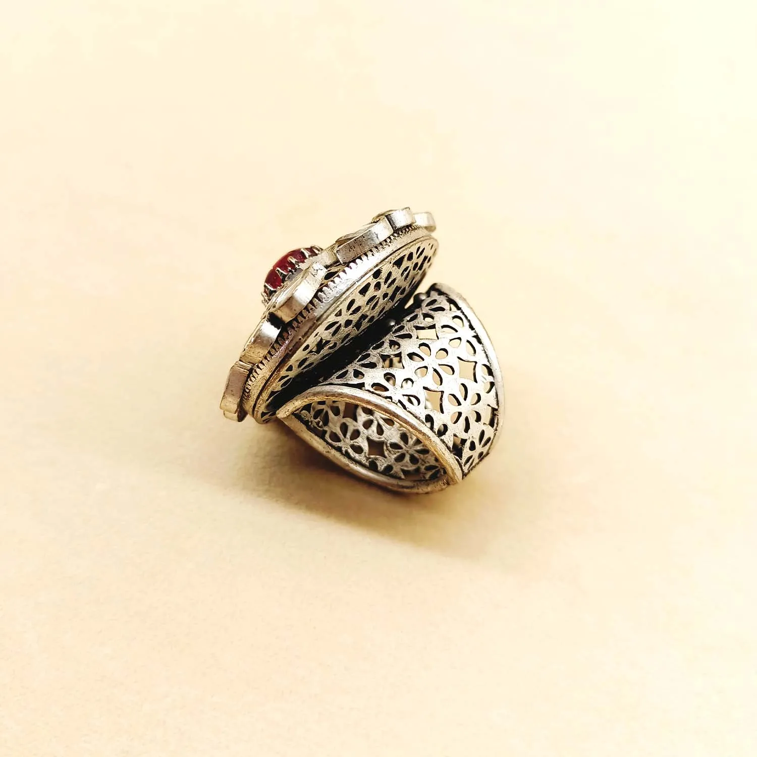 Indira Rose Pink Stone Boutique Ring