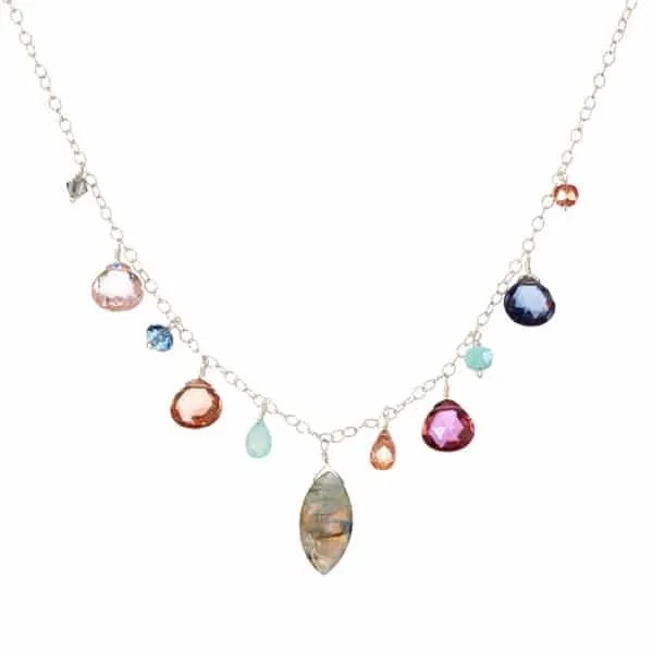 Instant Classic New Zina Necklace with Marquee Gem