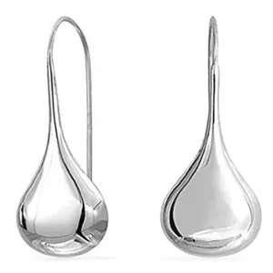 Italian Sterling Silver Puffed Teardrop Earrings