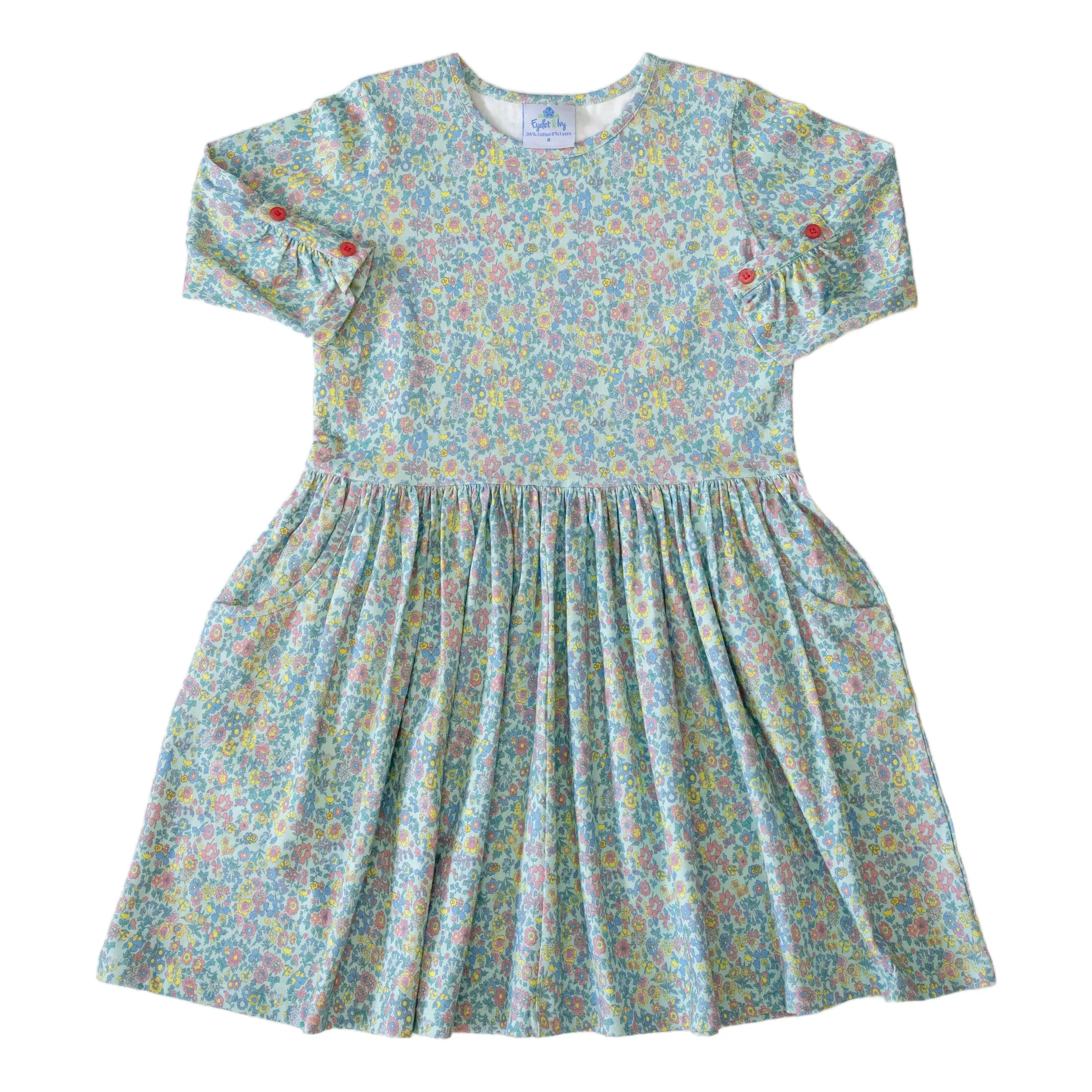 Kate Girls Dress - Coral Fields