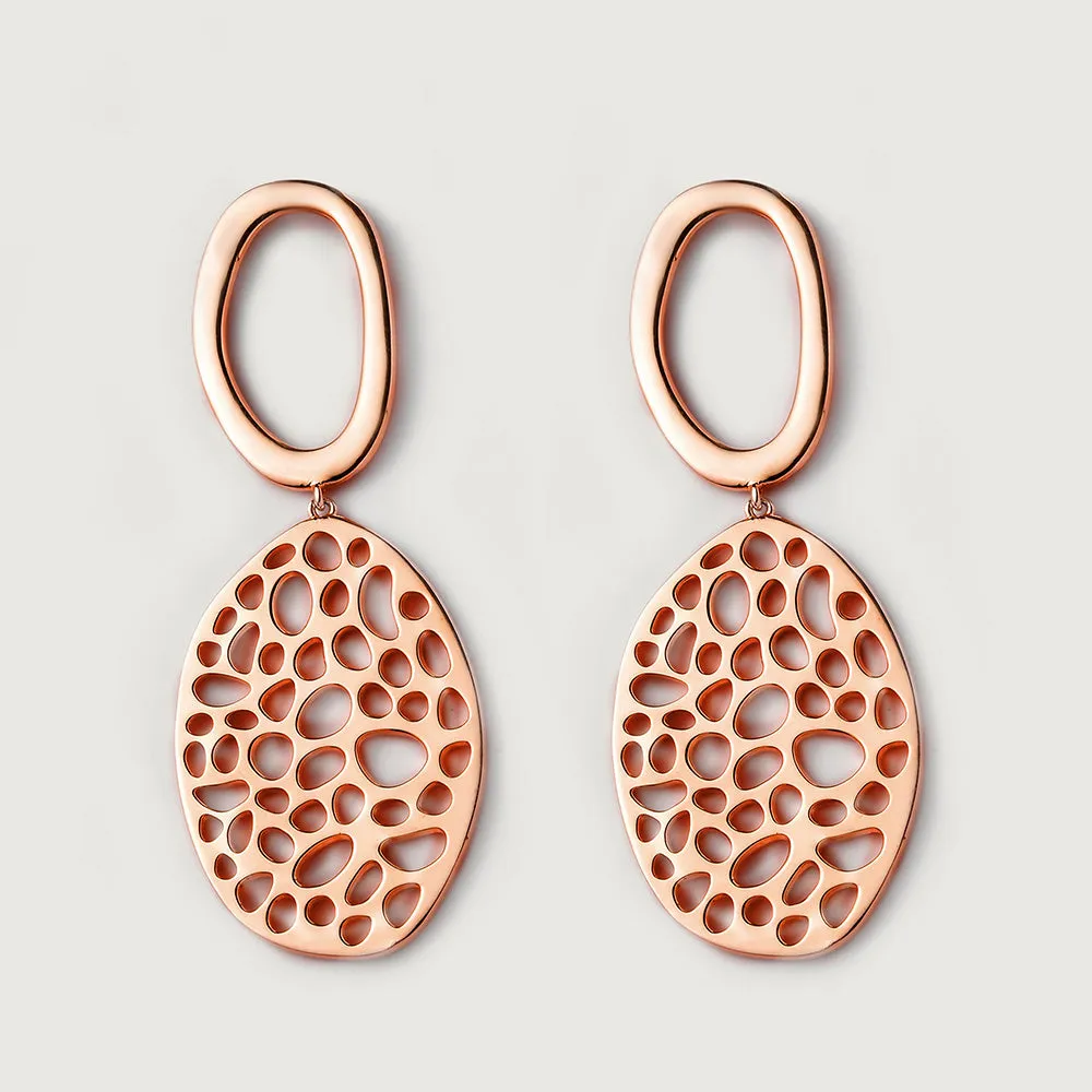 Lattice Double Link Earrings