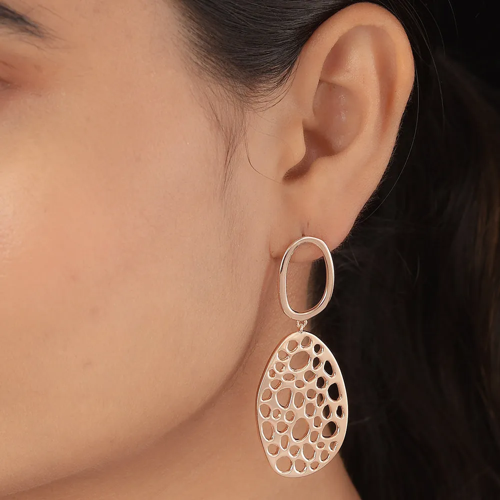 Lattice Double Link Earrings