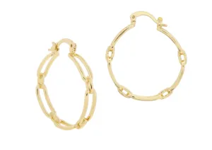 Linked Gold Hoop