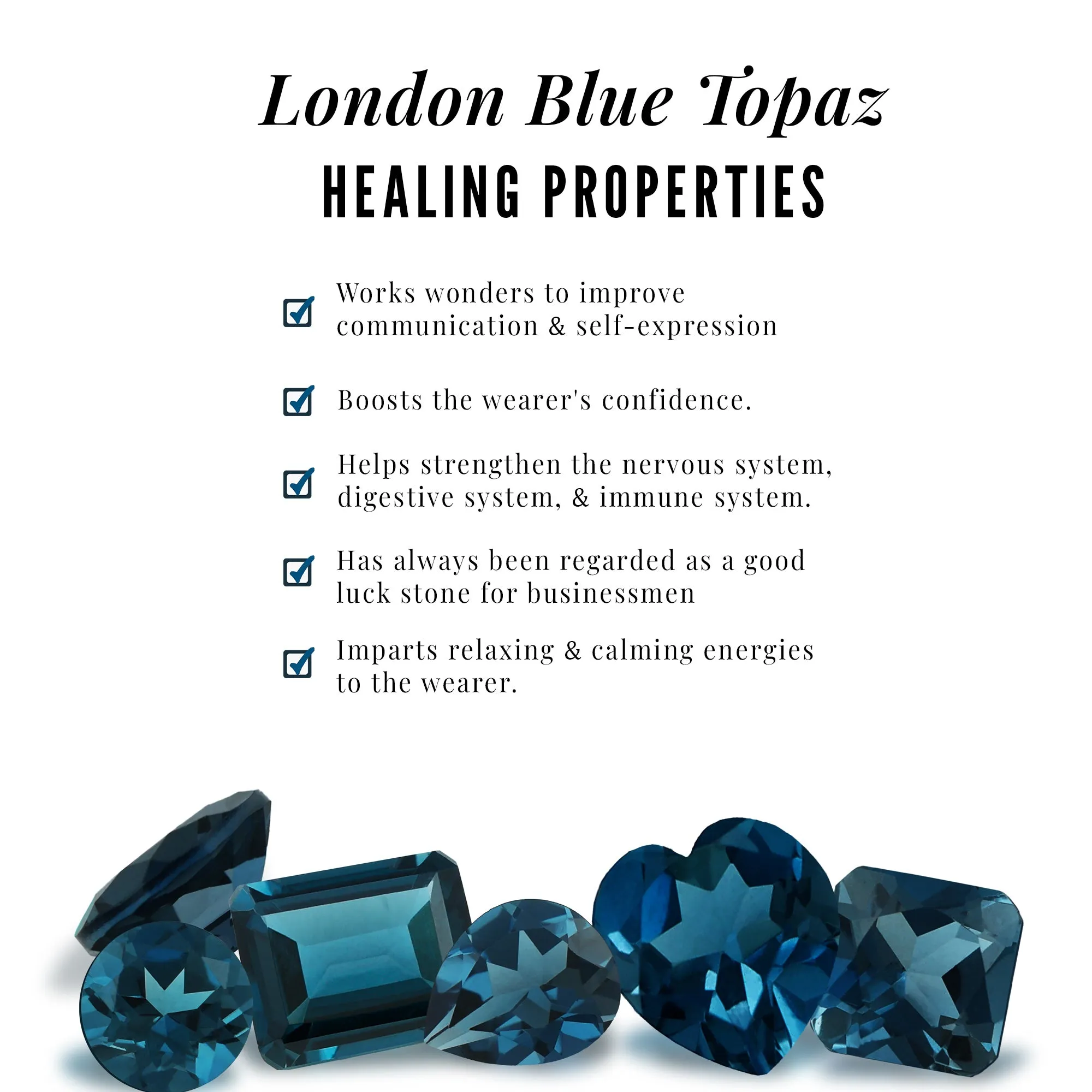 London Blue Topaz and Diamond Ring Set with Leaf Motif