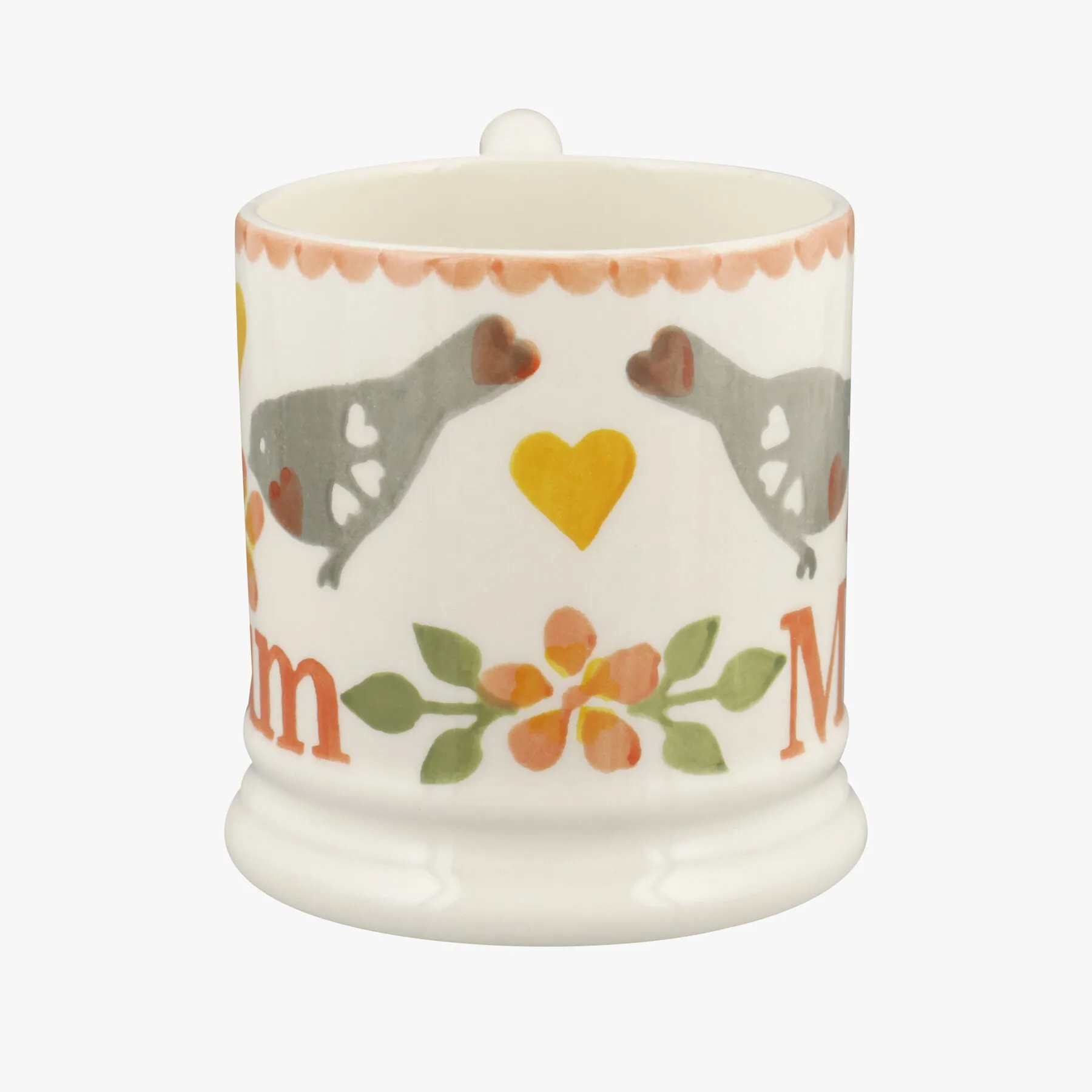 Lovebirds Coral Mum 1/2 Pint Mug