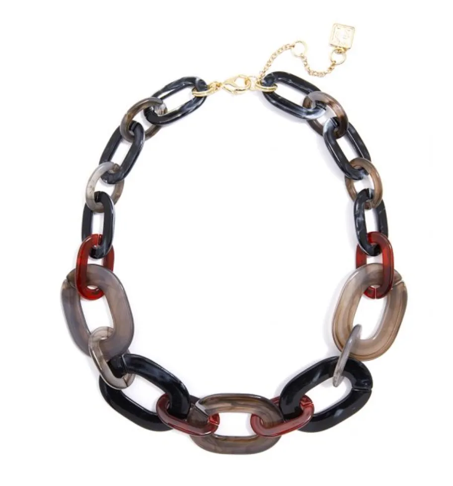 Marbled Links Collar Necklace