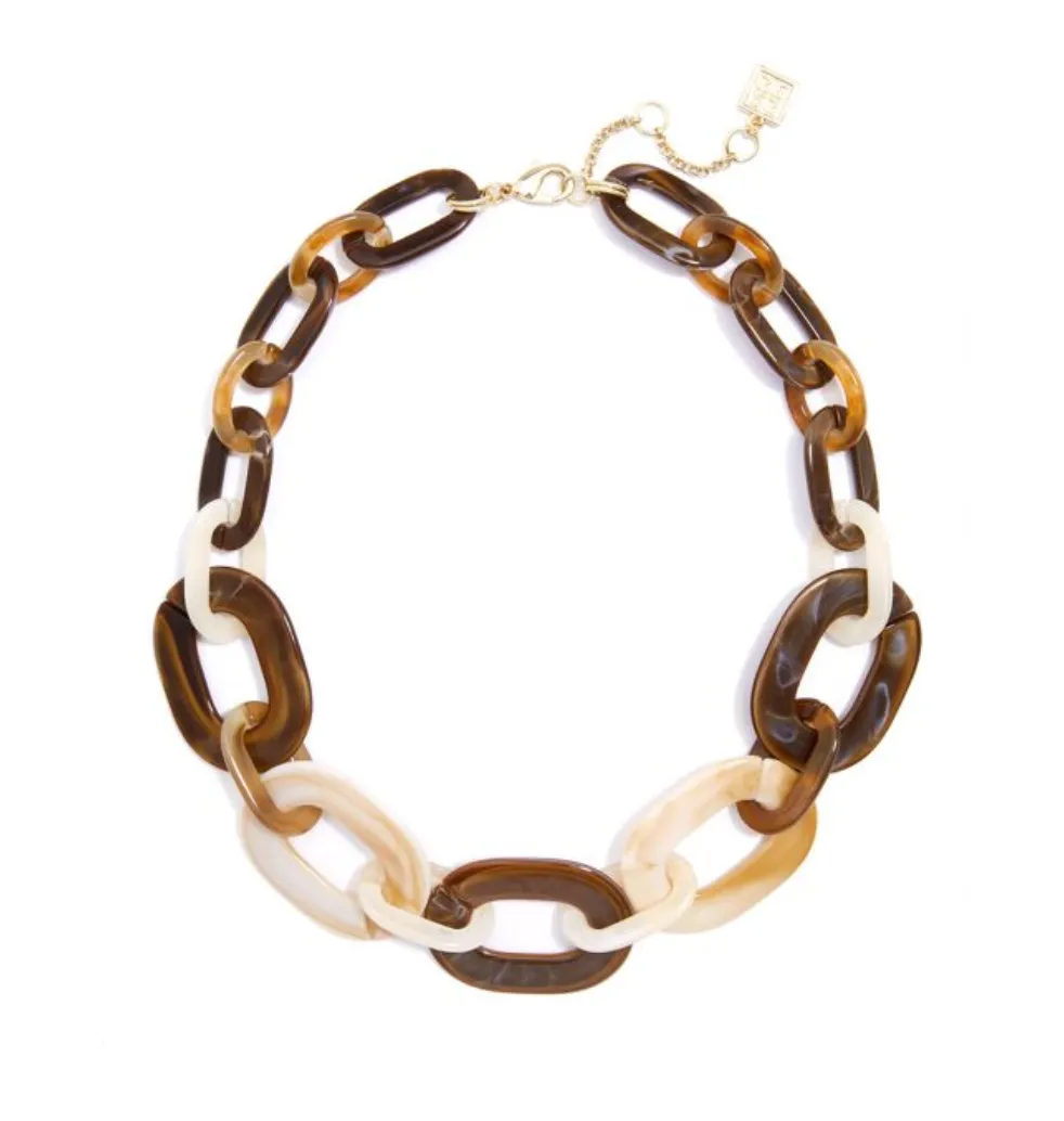 Marbled Links Collar Necklace