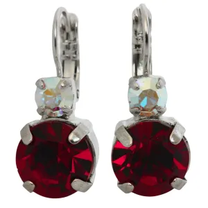 Mariana "True Romance" Rhodium Plated Lovable Double Stone Crystal Earrings, 1037 2300ro