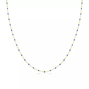 Meira T Blue Enamel 14kt Layering Chain