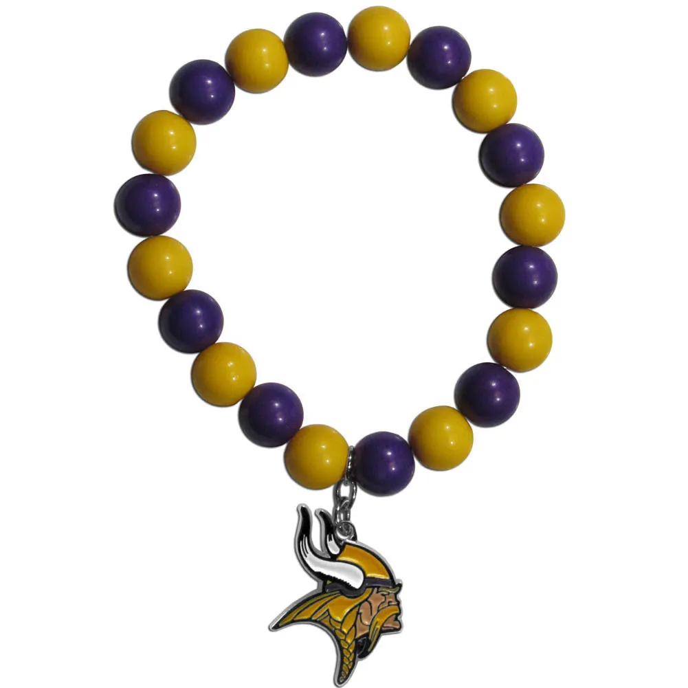 Minnesota Vikings Fan Bead Bracelet