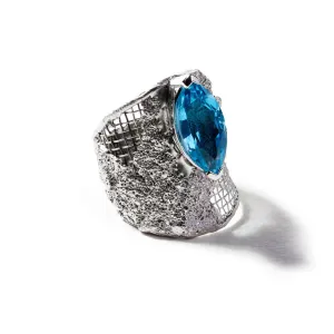 Monaq Swiss Blue Topaz Ring