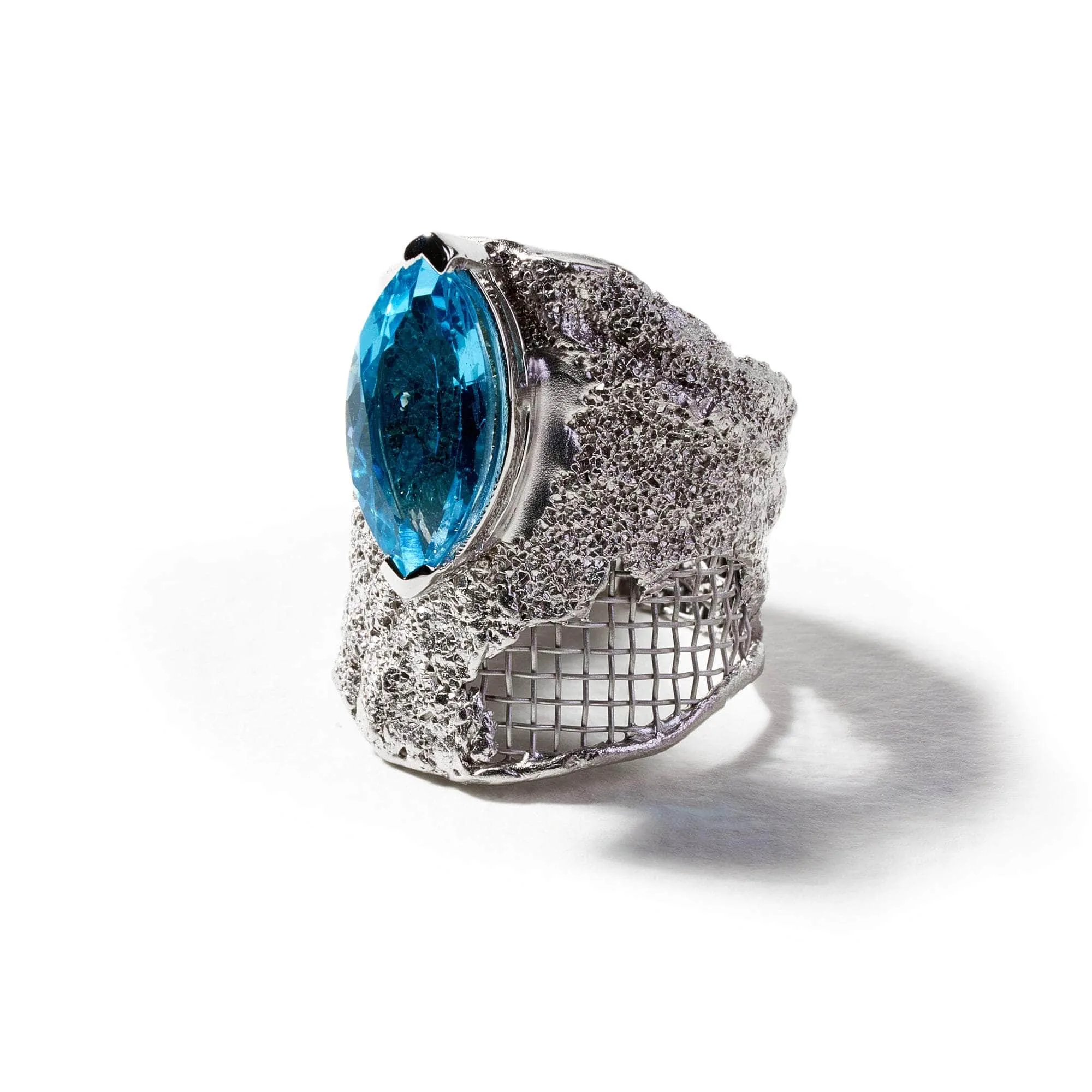 Monaq Swiss Blue Topaz Ring