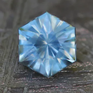 Montana Sapphire 1.24 carat Hexagon -  Precision Cut, 6.2x5.4mm