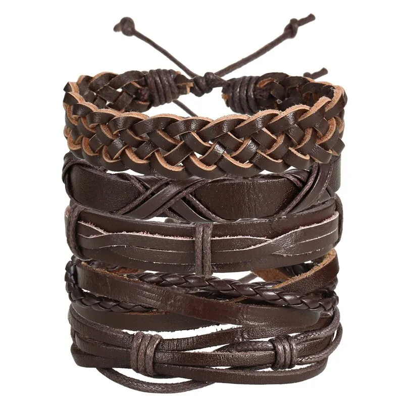 Multilayer Leather Braided Handmade Wrap Bracelets